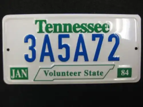 US Miniatur-Nummerschild Tennessee 