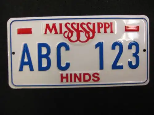 US Miniatur - Nummernschild Mississippi