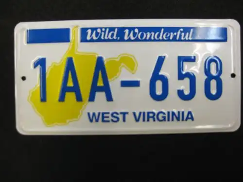 US Miniatur - Nummernschild West Virginia