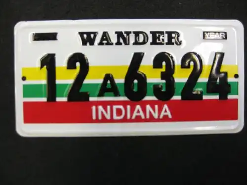 US Miniatur Nummernschild Indiana