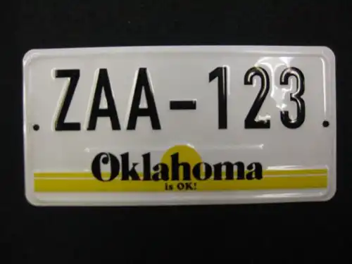 US Miniatur Nummernschild Oklahoma