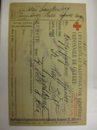 Rotes Kreuz Kriegsgefangenenpost Ungarn - Rußland   