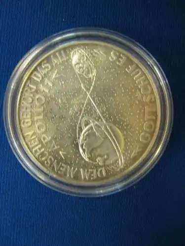 Silbermedaille APOLLO 11 Mondlandung Medaille aus Sterlingsilber