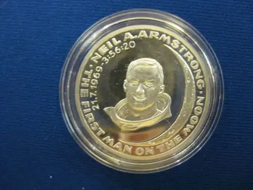 Silbermedaille Mondlandung Medaille aus Sterlingsilber