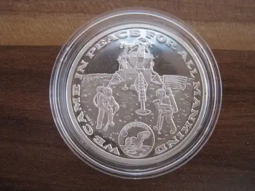 Silbermedaiile Mondlandung Medaille aus Sterlingsilber