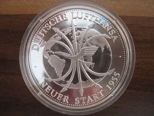 Silbermedaille Deutsche Lufthansa Medaille aus Sterlingsilber
