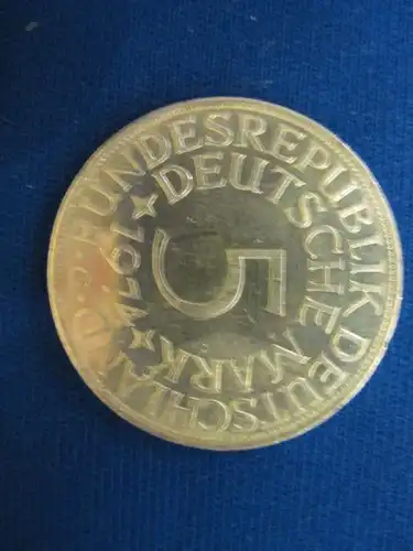 5 DM Kursmünze Silbermünze 1974 G Stg