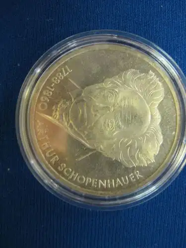 10 DM Schopenhauer Silbermünze 1988 D stg