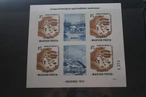 Ungarn Block 99 B; KSZE Helsinki 1973; MNH