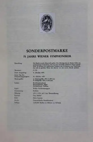 Schwarzdruck auf Schwarzdruckblatt Österreich 1975: Wiener Symphoniker