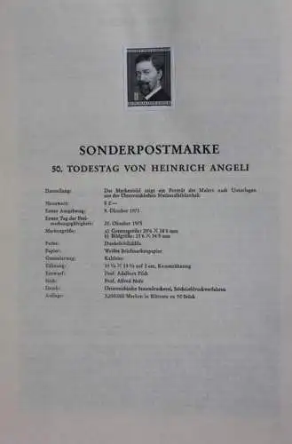 Schwarzdruck auf Schwarzdruckblatt Österreich 1975: Heinrich Angeli