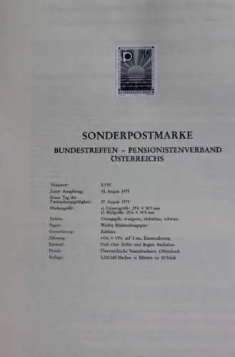 Schwarzdruck auf Schwarzdruckblatt Österreich 1975: Pensionistenverband