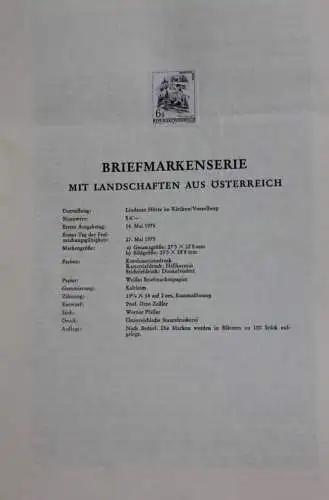 Schwarzdruck auf Schwarzdruckblatt Österreich 1975: Landschaften: Lindauer Hütte im Rätikon / Vorarlberg