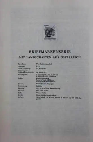 Schwarzdruck auf Schwarzdruckblatt Österreich 1975: Landschaften: Wien - Kahlenbergerdorf