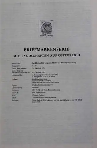 Schwarzdruck auf Schwarzdruckblatt Österreich 1974: Landschaften: Bludenz / Vorarlberg