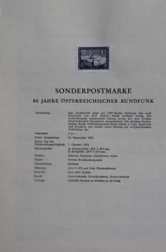 Schwarzdruck auf Schwarzdruckblatt Österreich 1974: Österreichischer Rundfunk