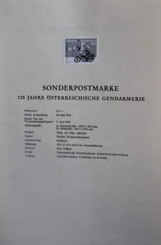 Schwarzdruck auf Schwarzdruckblatt Österreich 1974: Österreichische Gendarmerie