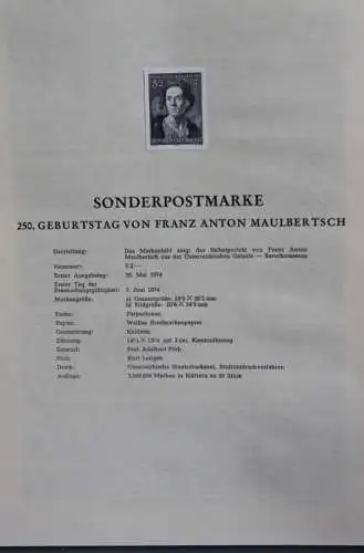 Schwarzdruck auf Schwarzdruckblatt Österreich 1974: Franz Anton Maulbertsch