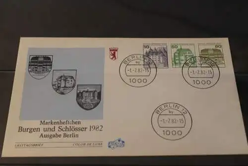 Berlin 1982; Burgen & Schlösser ZD W 80 aus MH 13; Ersttag, FDC