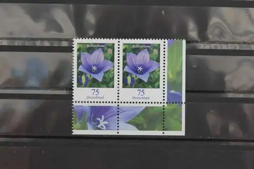 Deutschland; Freimarken: Blumen: waagerechtes Paar 75 C.; Ballonblume; MiNr. 2835; MNH