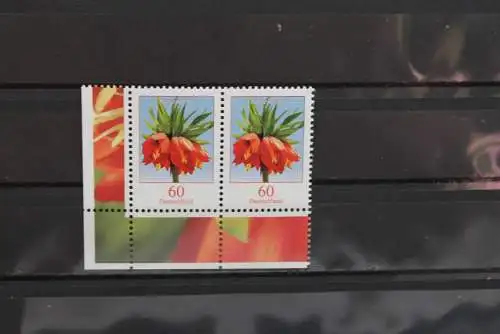 Deutschland; Freimarken: Blumen: waagerechtes Paar 60 C.; Kaiserkrone; MiNr. 3043, MNH