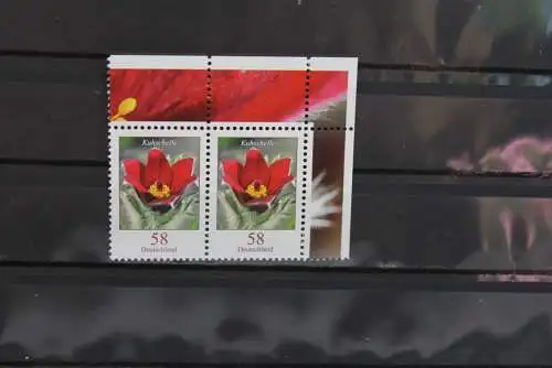 Deutschland; Freimarken: Blumen: waagerechtes Paar 58 C.; Kuhschelle; MiNr. 2768, MNH