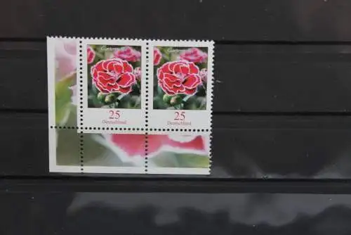 Deutschland; Freimarken: Blumen: waagerechtes Paar 25 C.; Gartennelke; MiNr. 2694, MNH