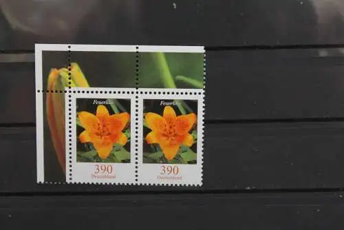 Deutschland; Freimarken: Blumen: waagerechtes Paar 390 C.; Feuerlilie; MiNr. 2534, MNH