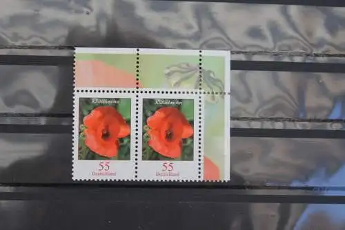 Deutschland; Freimarken: Blumen: waagerechtes Paar 55 C.; Klatschmohn; MiNr. 2472, MNH