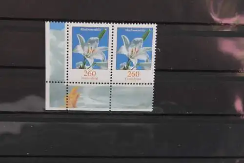 Deutschland; Freimarken: Blumen: waagerechtes Paar 260 C.; Madonnenlilie; MiNr. 3207, MNH