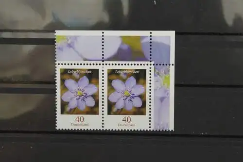 Deutschland; Freimarken: Blumen: waagerechtes Paar 40 C.; Leberblümchen; MiNr. 2485, MNH