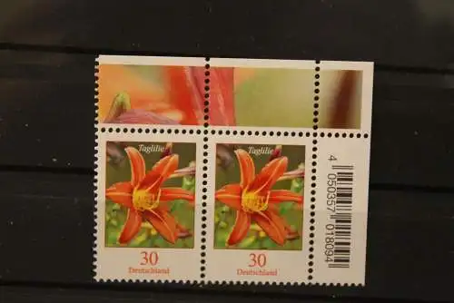 Deutschland 2020, Blumen: Taglilie, 30, waagerechtes Paar, ER; MiNr. 3509; MNH