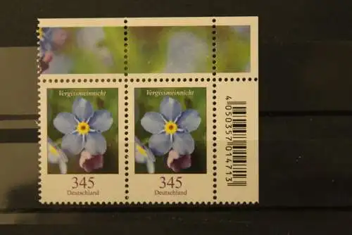 Deutschland 2017, Blumen: Vergissmeinnicht, 345, waagerechtes Paar, ER; MiNr. 3324; MNH