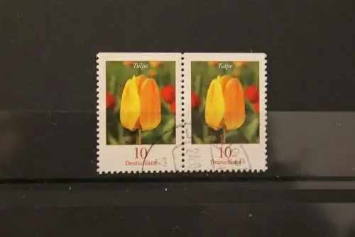 Deutschland 2005; Blumen: 10 Tulpe, MiNr. 2484 D, waagerechtes Paar; gestempelt