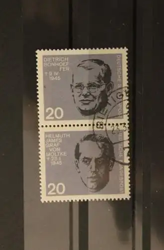 Deutschland 1964; Widerstandsblock, Blockmarken, senkrechte ZD; gestempelt