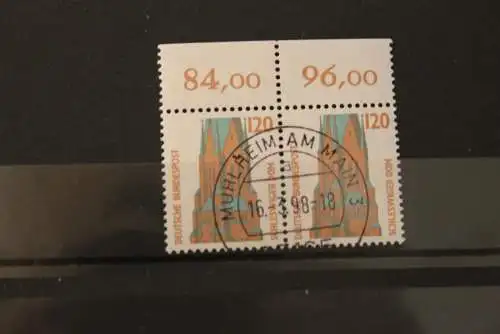 Deutschland 1988; Sehenswürdigkeiten; waagerechtes Paar 120;  MiMr. 1375, OR; gestempelt