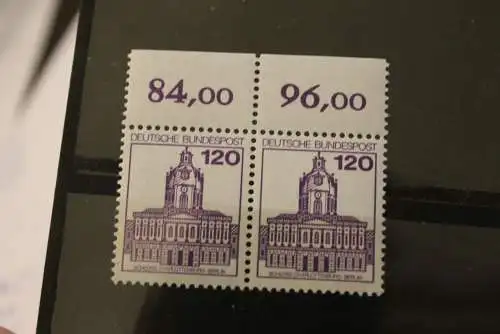 Deutschland 1982; Burgen und Schlösser; waagerechtes Paar 120 Pf., OR; MiNr. 1141 A; MNH