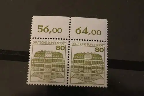 Deutschland 1982; Burgen und Schlösser; waagerechtes Paar 80 Pf., OR; MiNr. 1140 A; MNH