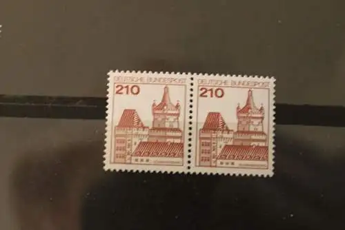 Deutschland 1978; Burgen und Schlösser; waagerechtes Paar 210 Pf., MiNr. 998; MNH