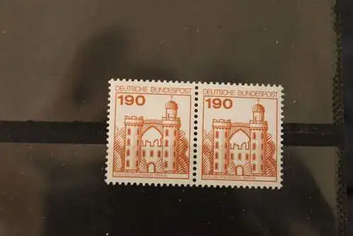 Deutschland 1977; Burgen und Schlösser; waagerechtes Paar 190 Pf., MiNr. 919 A; MNH