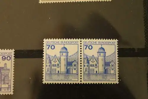 Deutschland 1977; Burgen und Schlösser; waagerechtes Paar 70 Pf., MiNr. 918 A; MNH