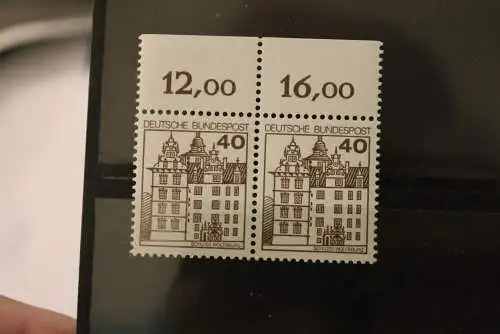 Deutschland 1980; Burgen & Schlösser, waagerechtes Paar; 40 Pf.; MiNr. 1037 A;  OR, MNH