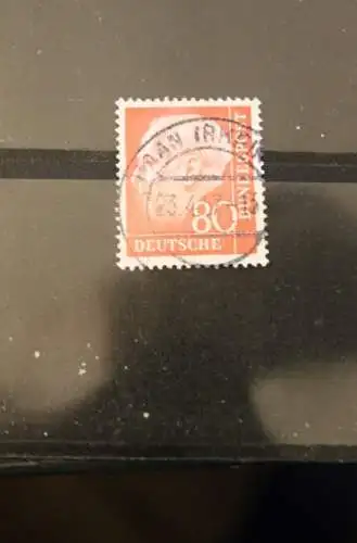 Deutschland 1954, Heuss (I); MiNr. 192 x, 80 Pf. sauber gestempelt