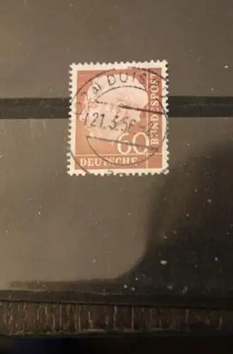 Deutschland 1954, Heuss (I); MiNr. 190 x, 60 Pf. sauber gestempelt