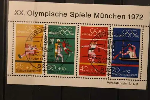 Deutschland 1972; XX. Olympische Spiele, Block 8; 26 Blocks mit 26 verschiedenen Sonderstempeln; lesen