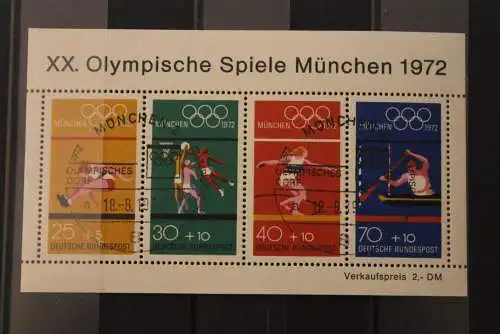 Deutschland 1972; XX. Olympische Spiele, Block 8; 26 Blocks mit 26 verschiedenen Sonderstempeln; lesen