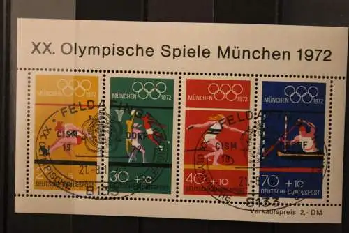 Deutschland 1972; XX. Olympische Spiele, Block 8; 26 Blocks mit 26 verschiedenen Sonderstempeln; lesen