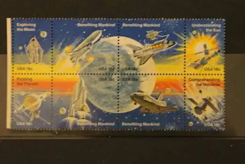 U.S.A. 1981; Erfolge der Raumfahrt, MiNr 1481-88, ZD, MNH