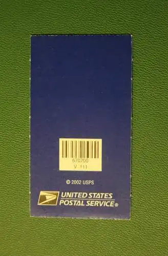 Booklet of 20 37 Cent First-Class Stamps Year 2002;  U.S. Flag