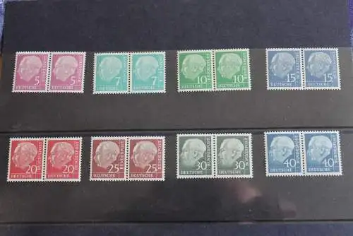 Deutschland 1960; Heuss Lumogen; MiNr. 179y-260y; 8 Werte; kompletter Satz; MNH